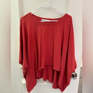FREE PEOPLE WE THE FREE CC TEE RED